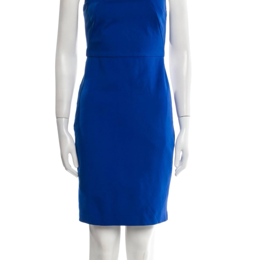 Halston Heritage Strapless Royal Blue Dress